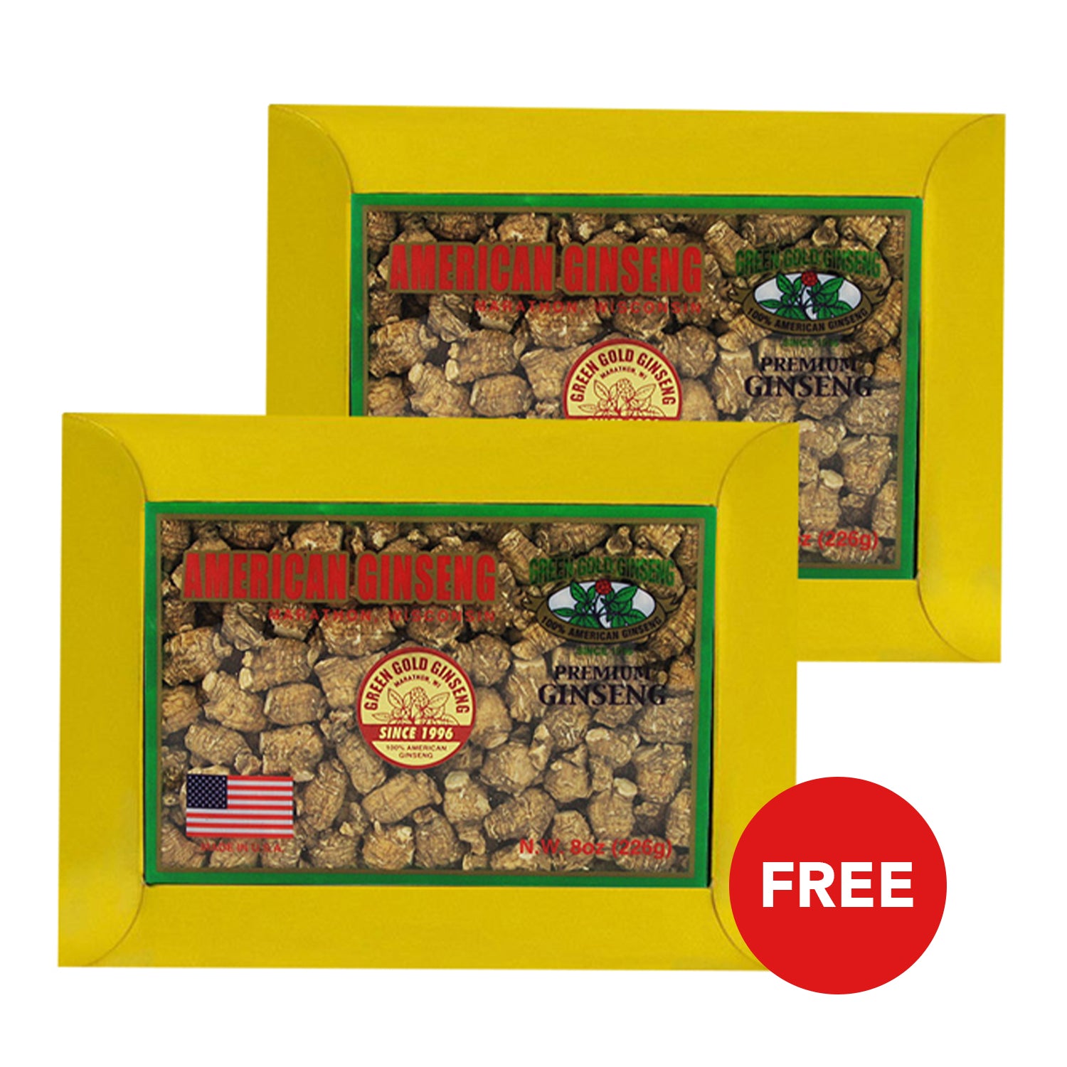 Bullet American Ginseng Small #1 8oz box (Buy 1 Gey 1 FREE)