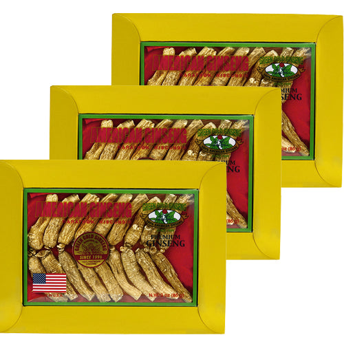 Medio Corto Ginseng Americano Mediano 3oz x 3