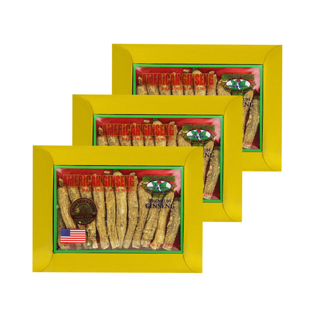 Caja grande de 4oz de ginseng americano largo x 3
