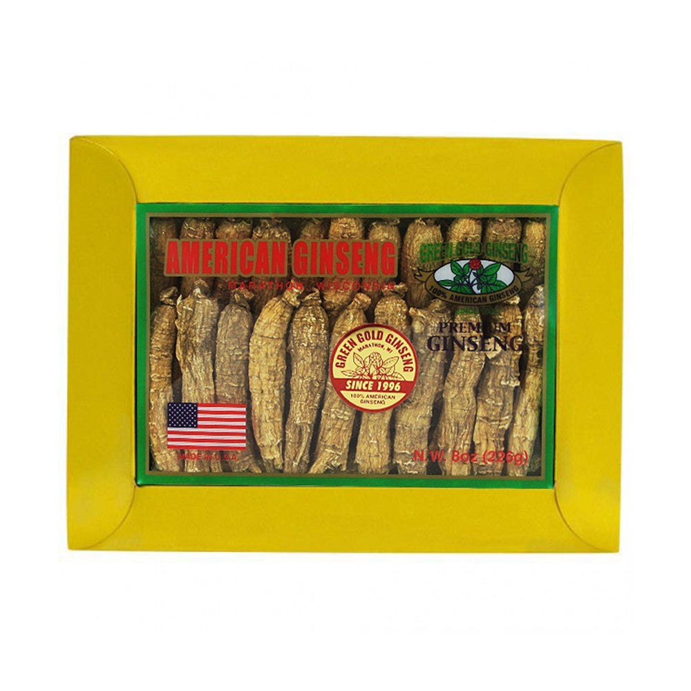 Caja grande de 8 oz de ginseng americano largo