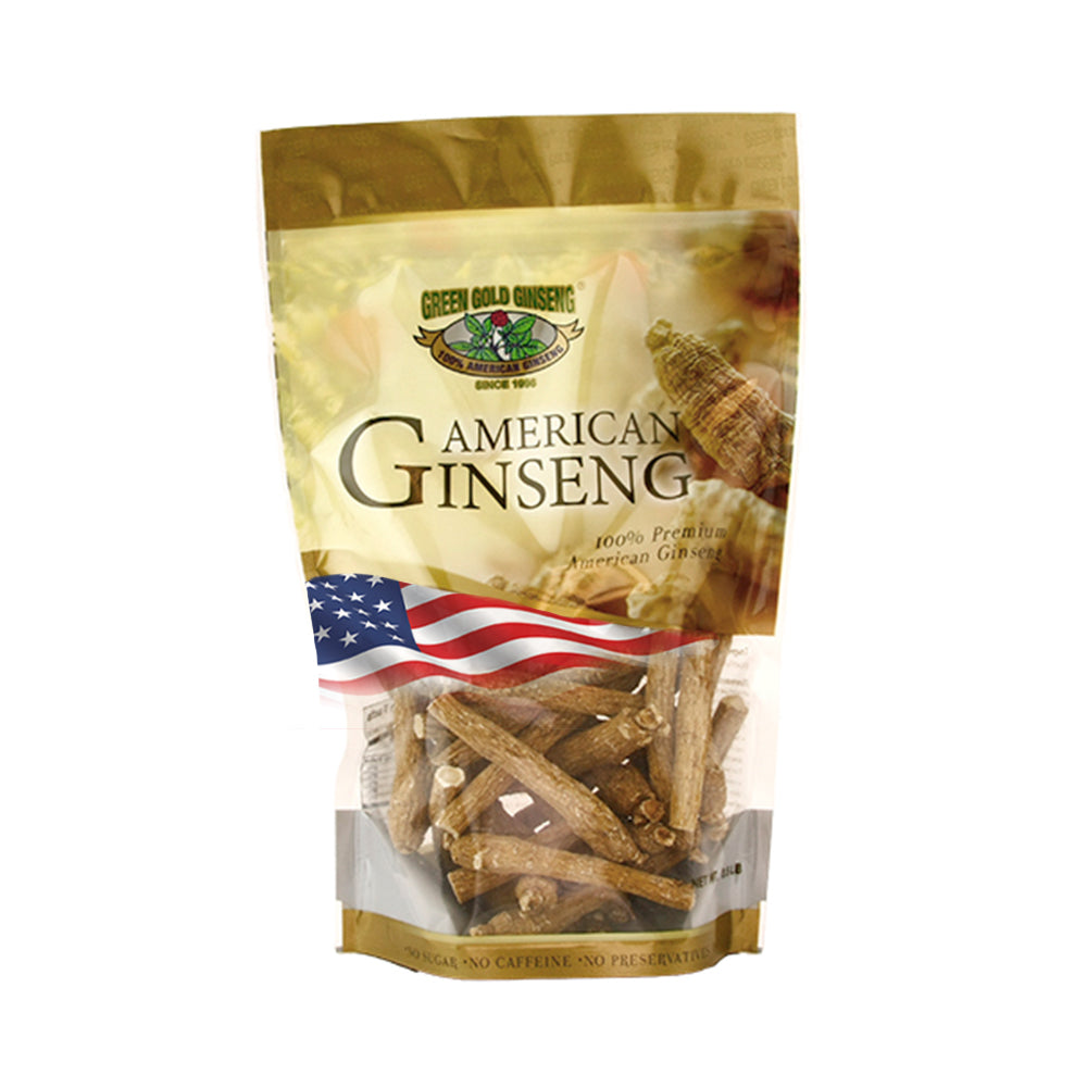 Bolsa larga de 8 oz de ginseng americano mediano pequeño