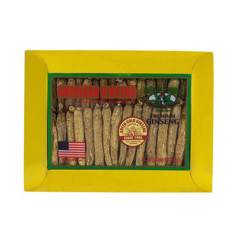 Caja pequeña de 8 oz de ginseng americano largo