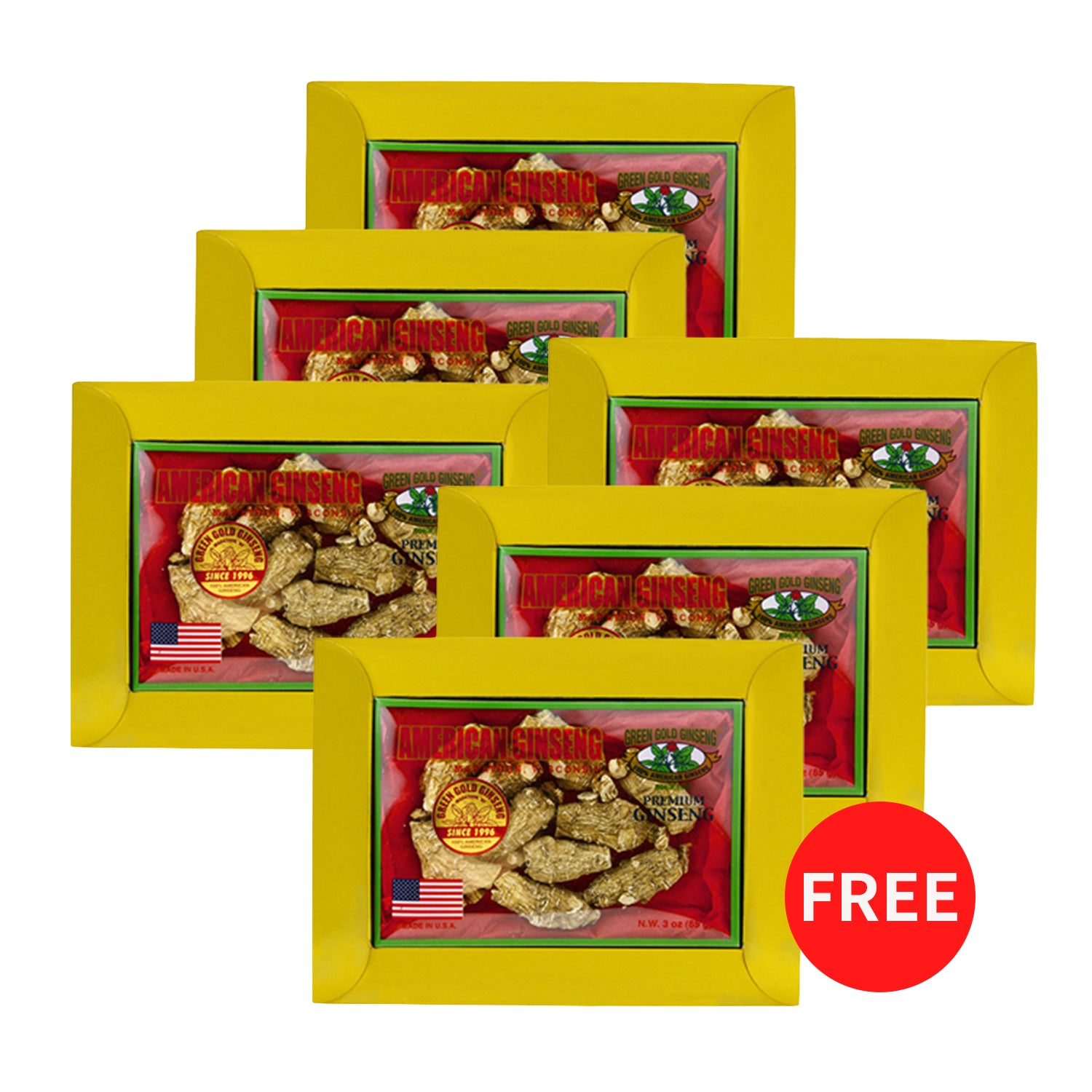 Short American Ginseng Jumbo 3oz x 3 (Buy 1 Get 1 FREE)