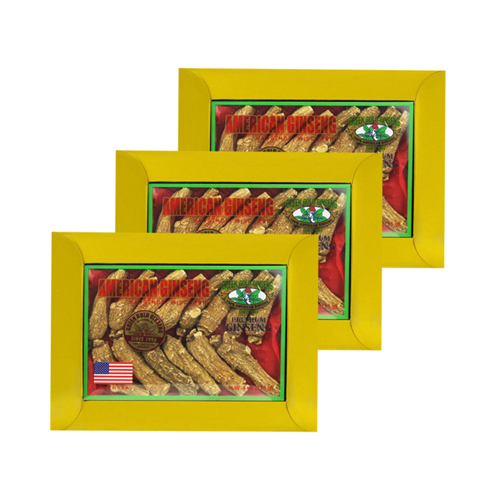 Medio Corto Ginseng Americano Extra Grande Caja 4oz x3