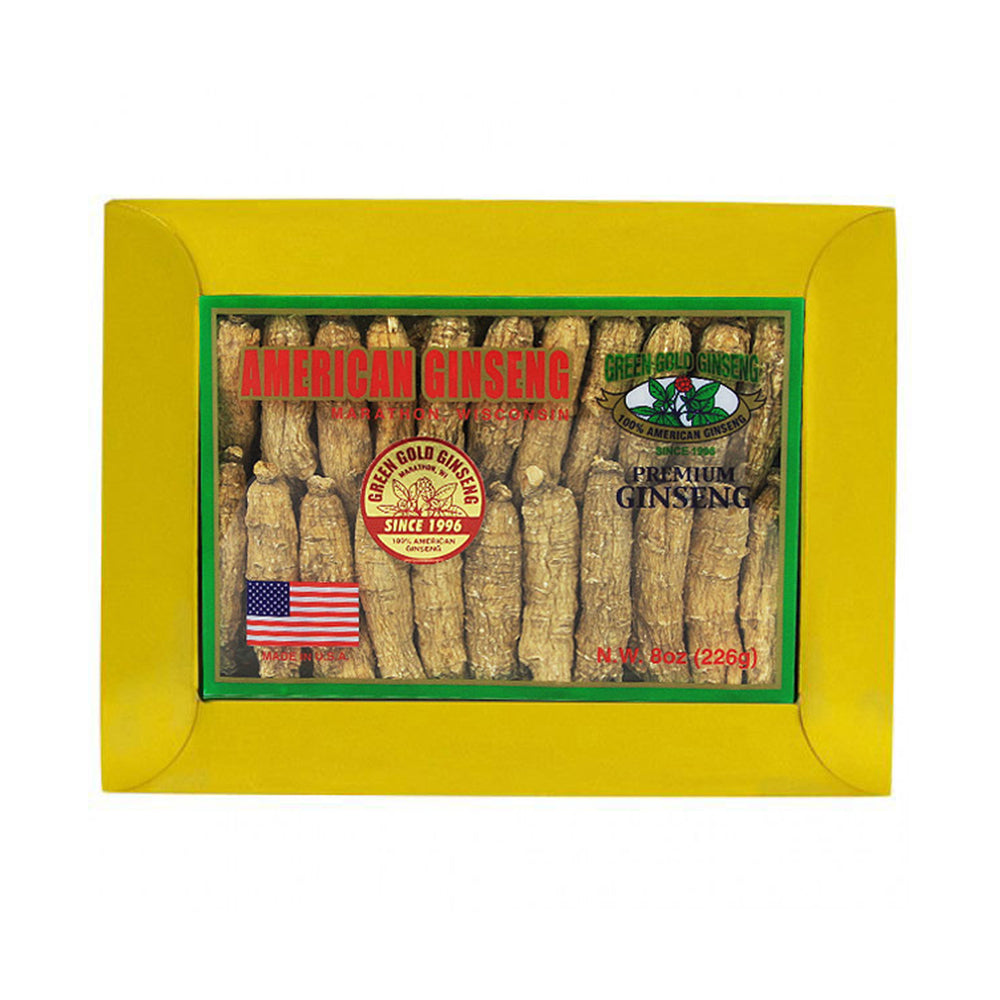 Caja grande de 8 oz de ginseng americano medio corto