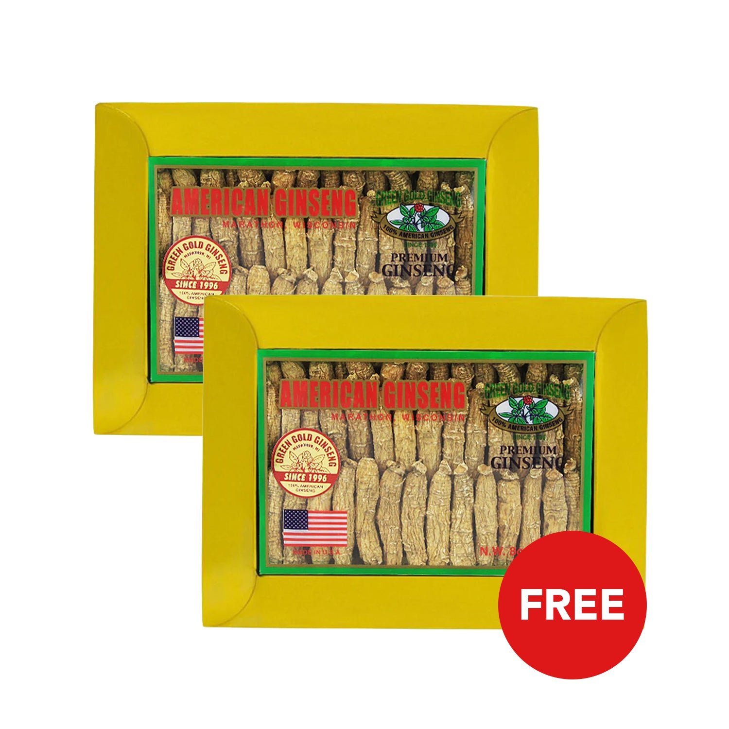 Half Short American Ginseng Medium Small 8oz box (Buy 1 Get 1 FREE)