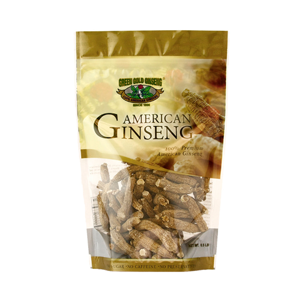 Media bolsa de 8 oz de ginseng americano medio corto
