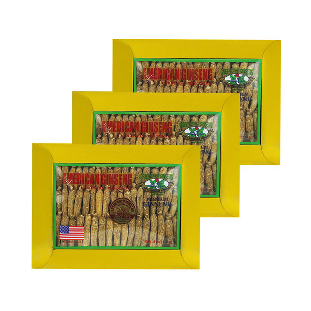 Medio Ginseng Americano Corto Pequeño #1 4oz caja x 3