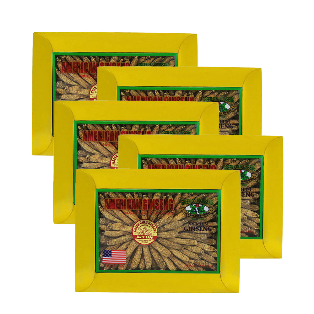 Ginseng Americano Medio Corto Pequeño #2 Caja de 3oz X 5
