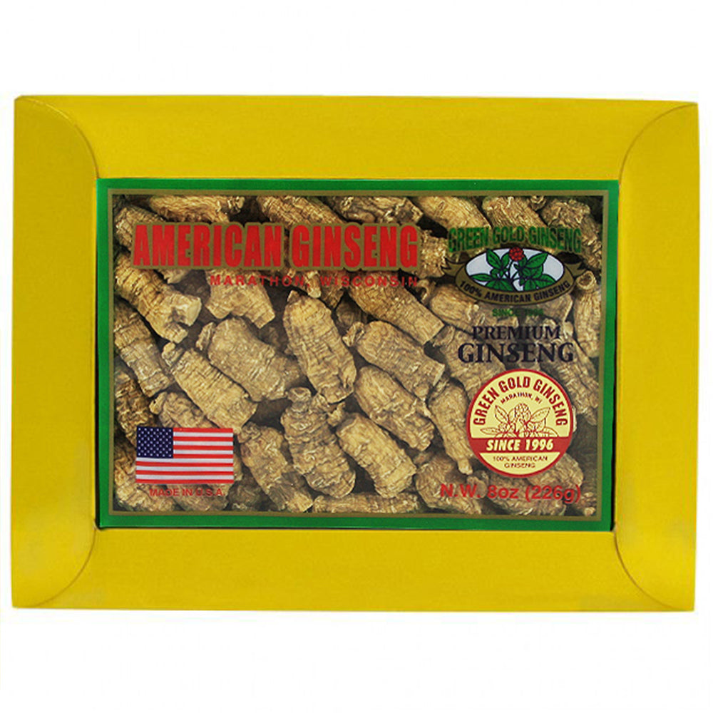 Caja corta de 8 oz de ginseng americano mediano pequeño