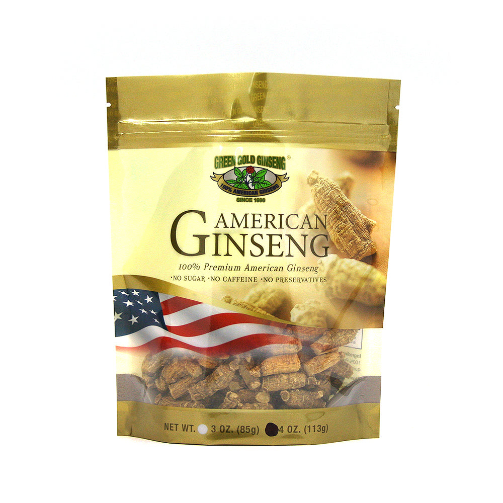 Bolsa extra pequeña de 4 oz de ginseng americano corto