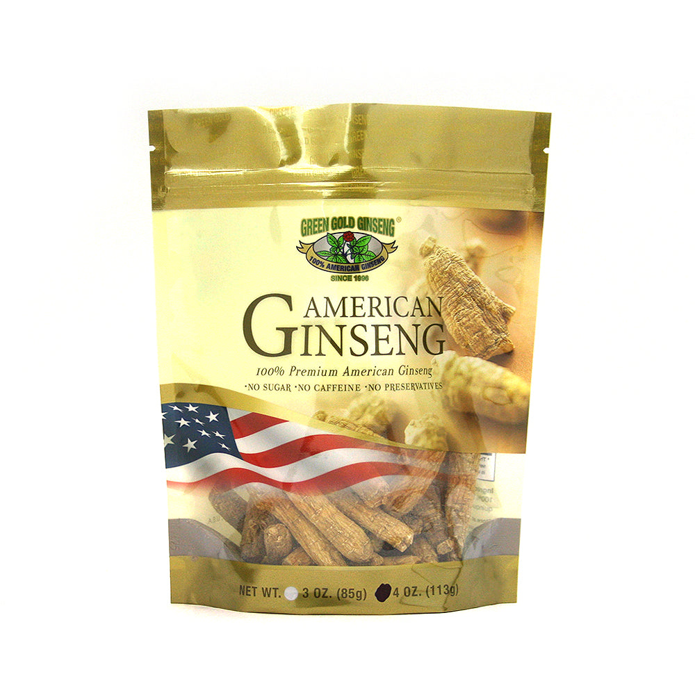 Bolsa de 4 oz medio corto de ginseng americano mediano pequeño