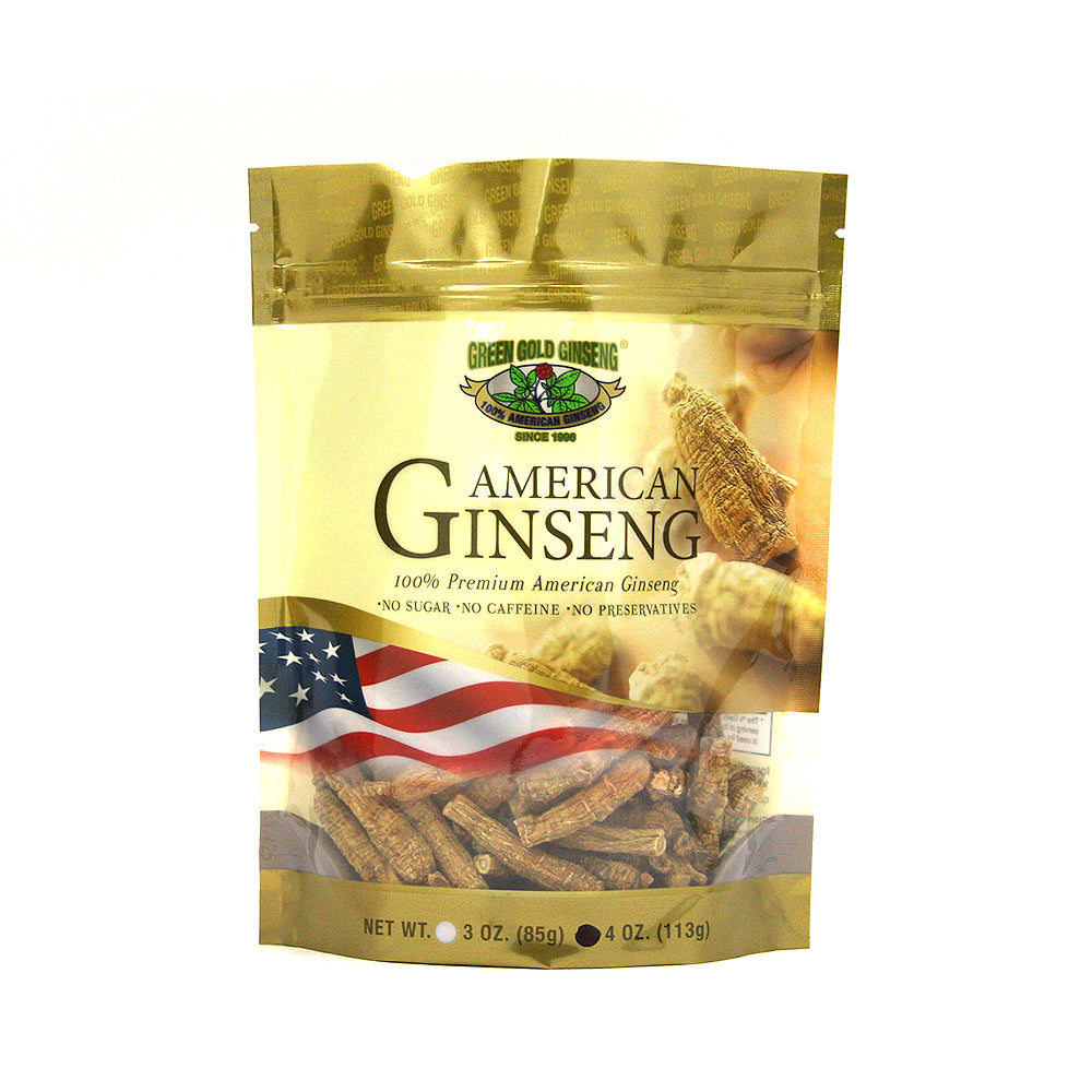 Ginseng americano medio corto, pequeño #1, bolsa de 4 oz