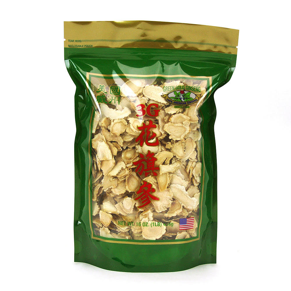 American Ginseng Low Grade Slice 1lb (16oz) bag
