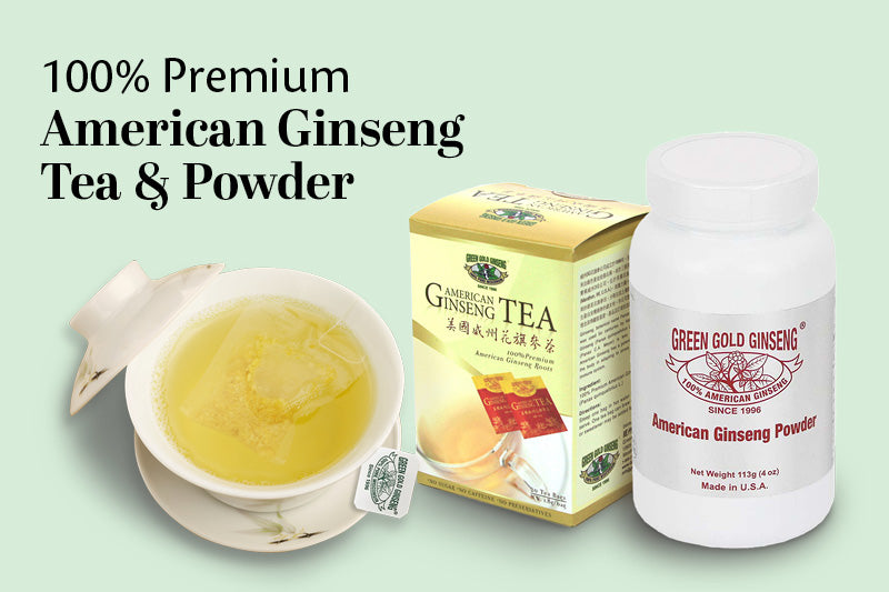 100% Premium American Ginseng Tea & Powder