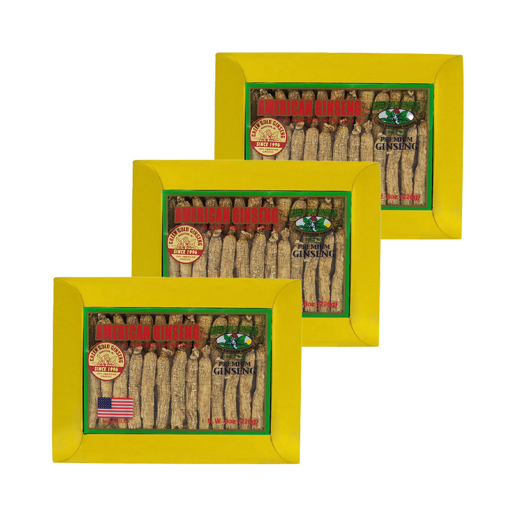 Long American Ginseng Medium Small 8oz box x 3