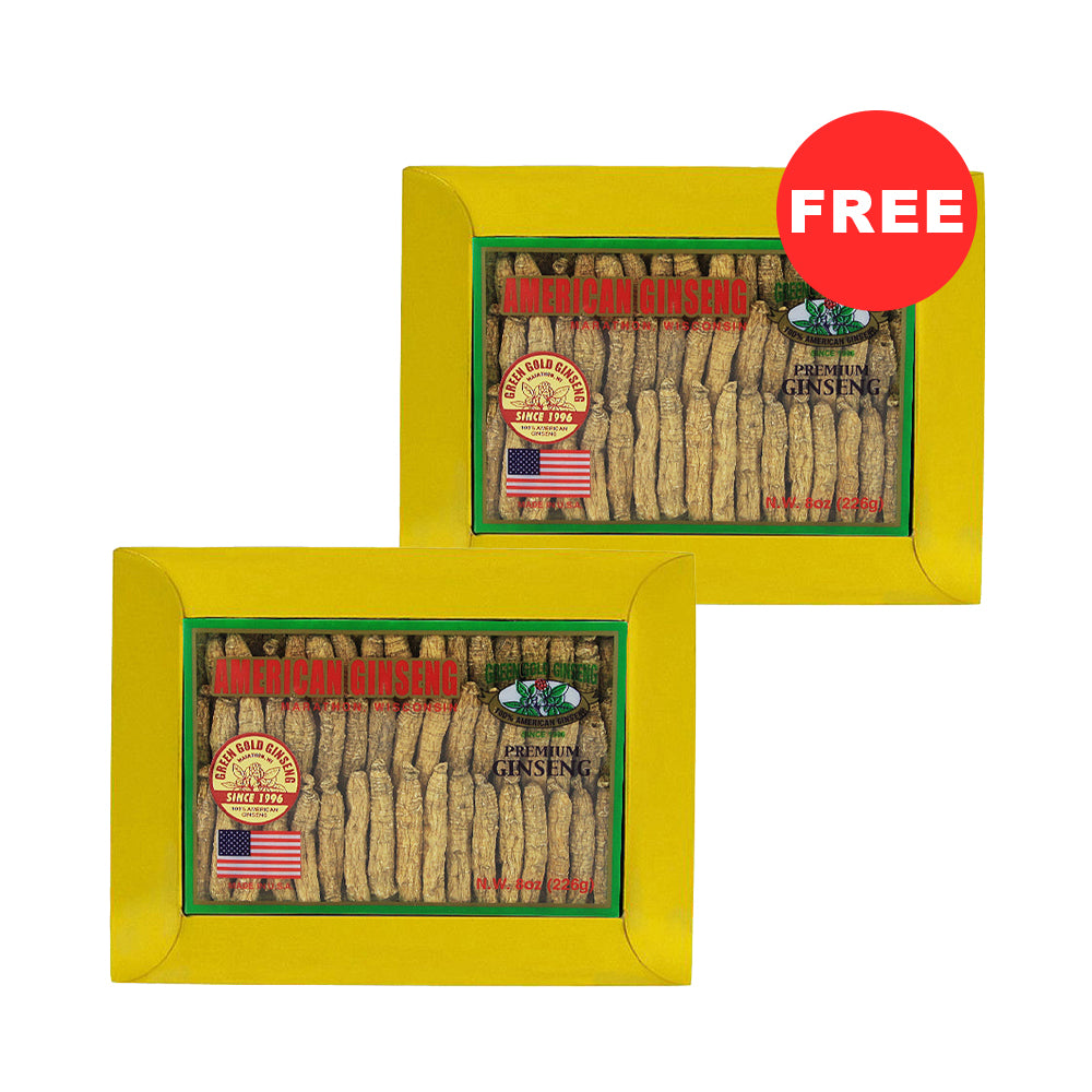Half Short American Ginseng Small #1 8oz box (Buy 1 Get 1 FREE)