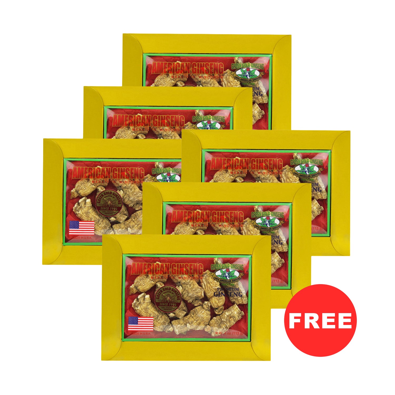 Ginseng Americano Corto Gigante Caja 4oz * 3