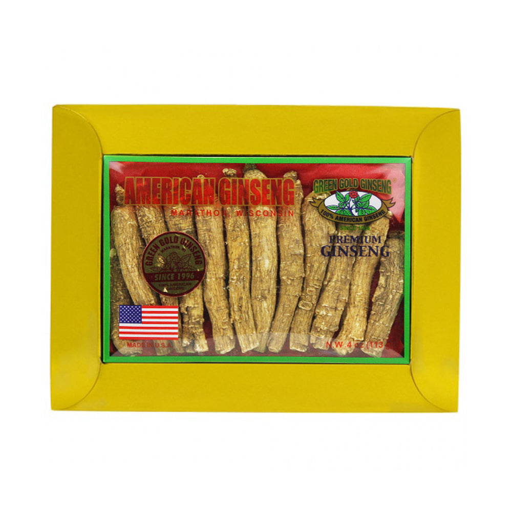 Caja grande de 4 oz de ginseng americano largo