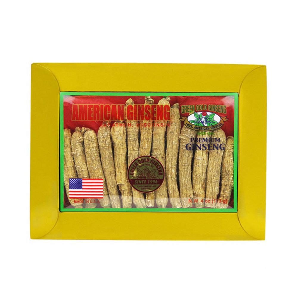 Caja mediana de 4oz de ginseng americano largo