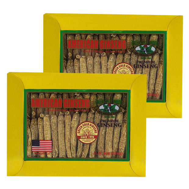 Caja pequeña de 8 oz de ginseng americano largo