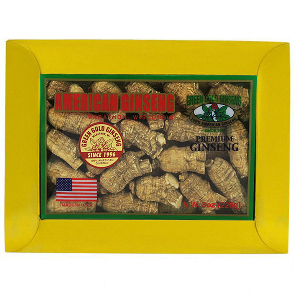 Caja corta de 8 oz de ginseng americano extra grande