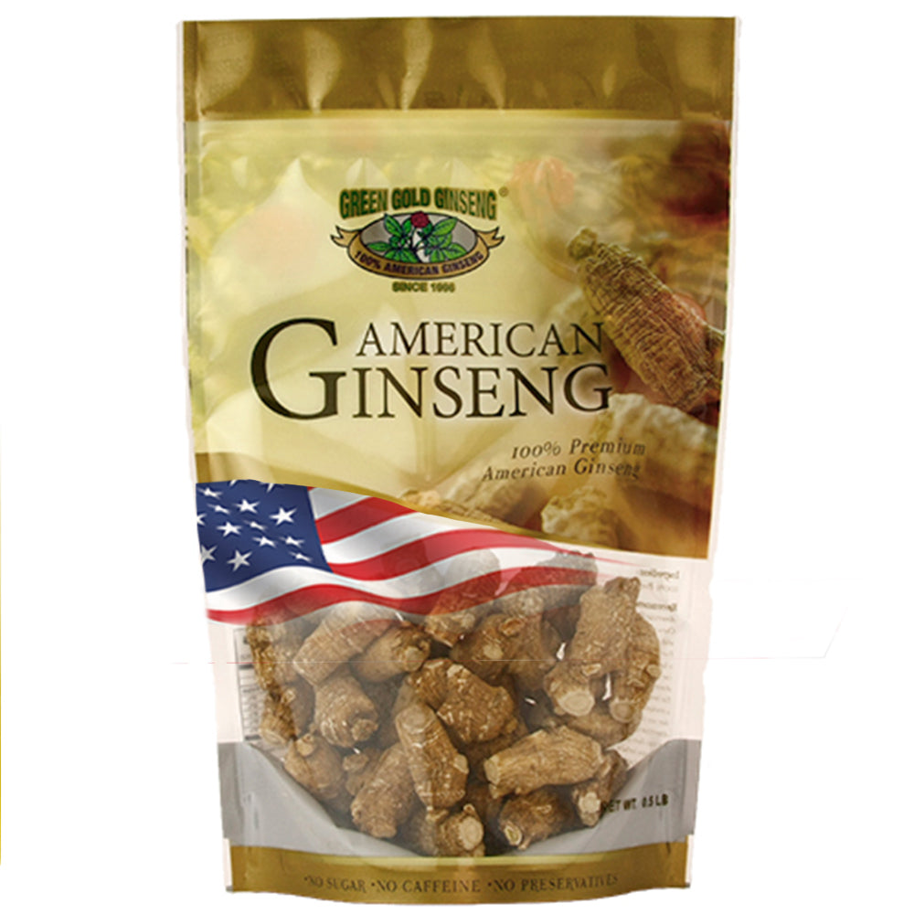 Bolsa grande de 8 oz de ginseng americano corto