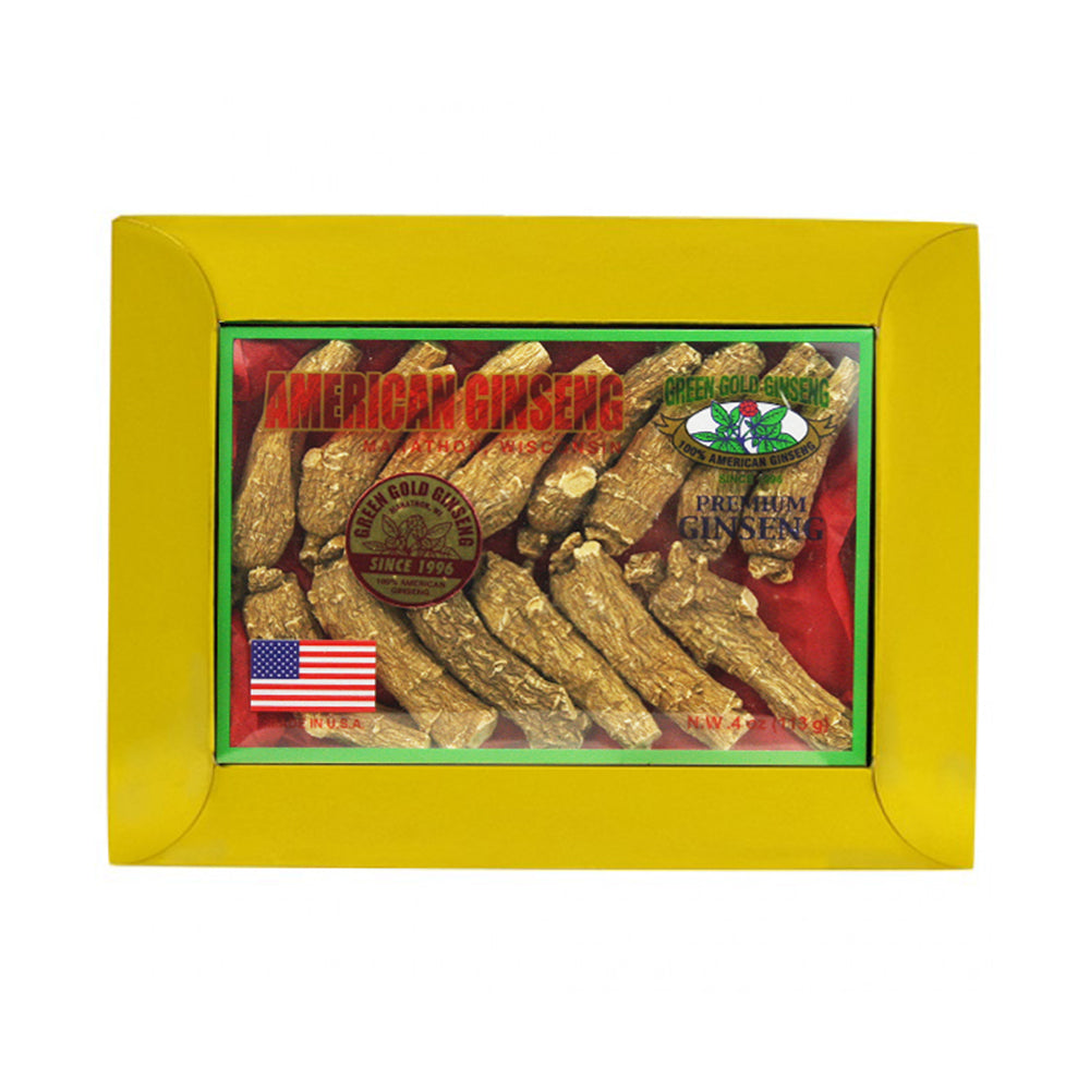 Caja de 4 oz extra grande de ginseng americano medio corto