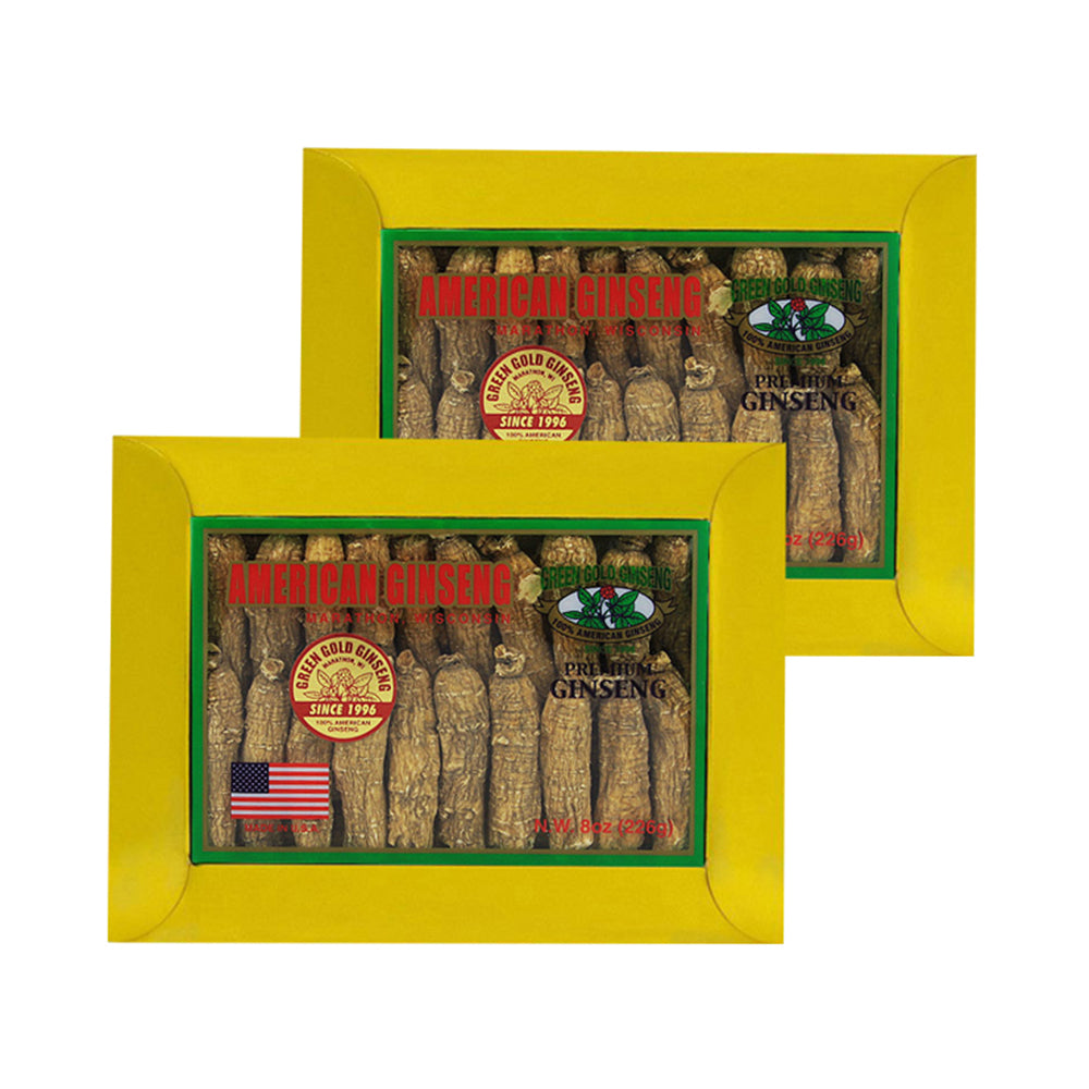 Medio corto American Ginseng Extra Large 8oz caja X 2