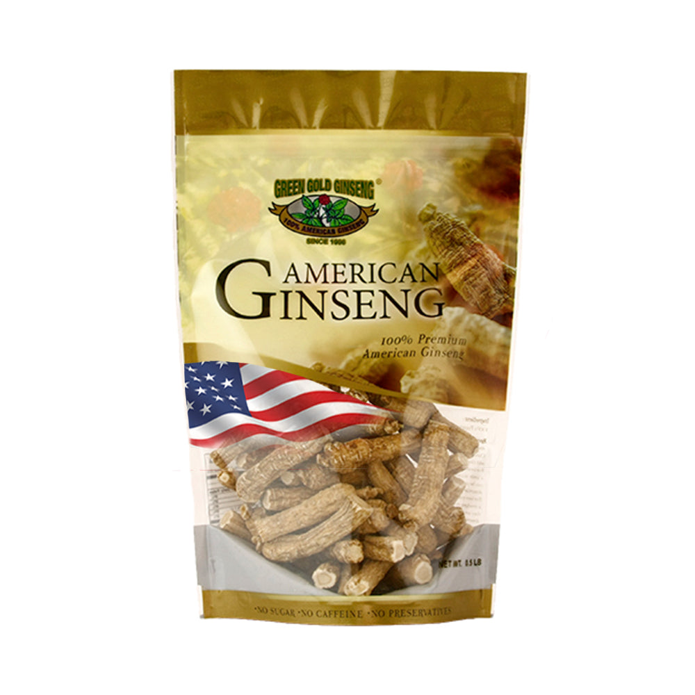 Bolsa grande de 8 oz de ginseng americano medio corto
