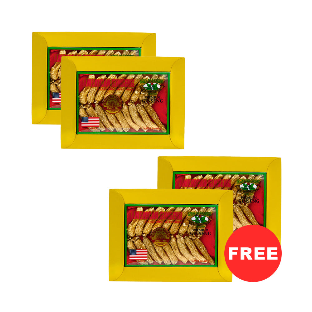 Half Short American Ginseng Medium 3oz (Buy 2 Get 2 FREE)