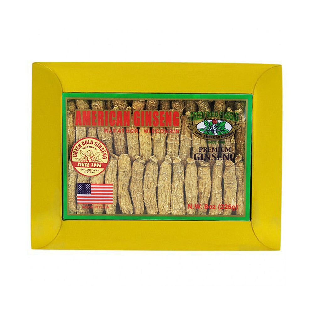 Ginseng americano medio corto Caja mediana pequeña de 8 oz