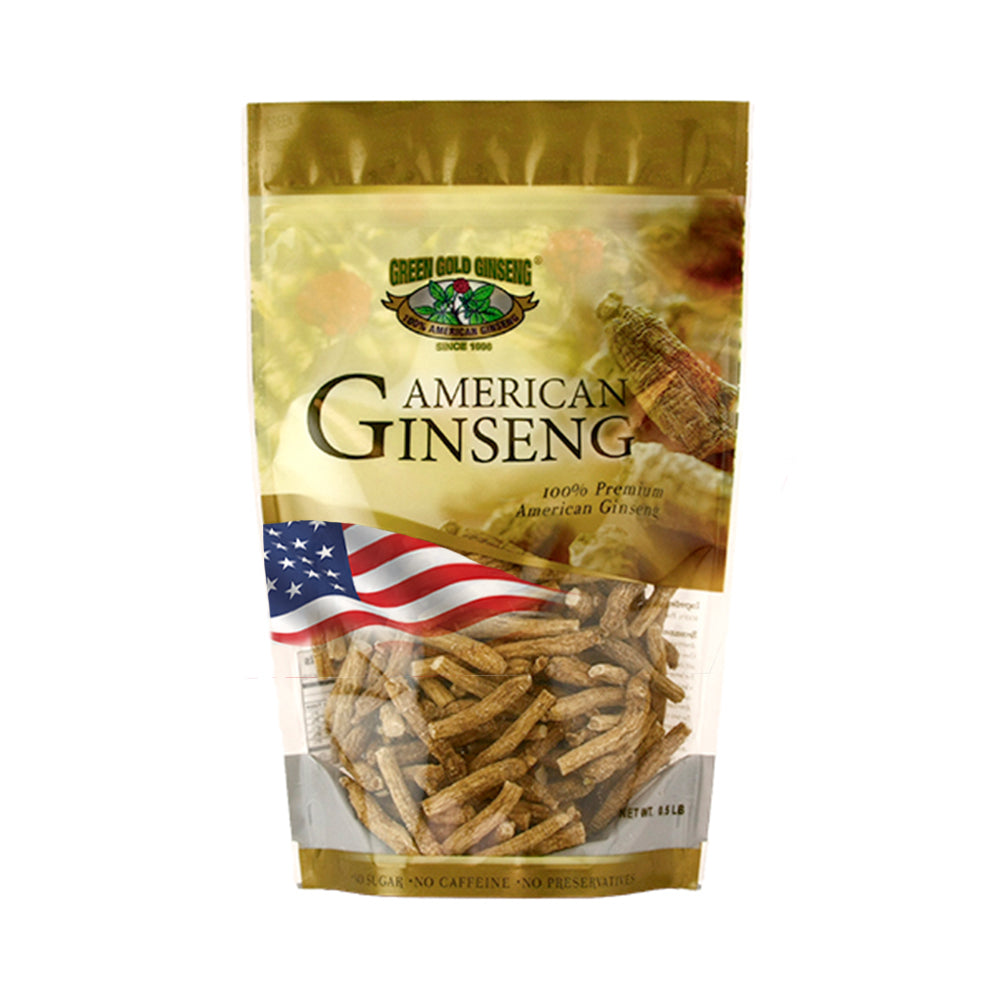 Media bolsa corta de ginseng americano, pequeña, n.º 2, 8 onzas