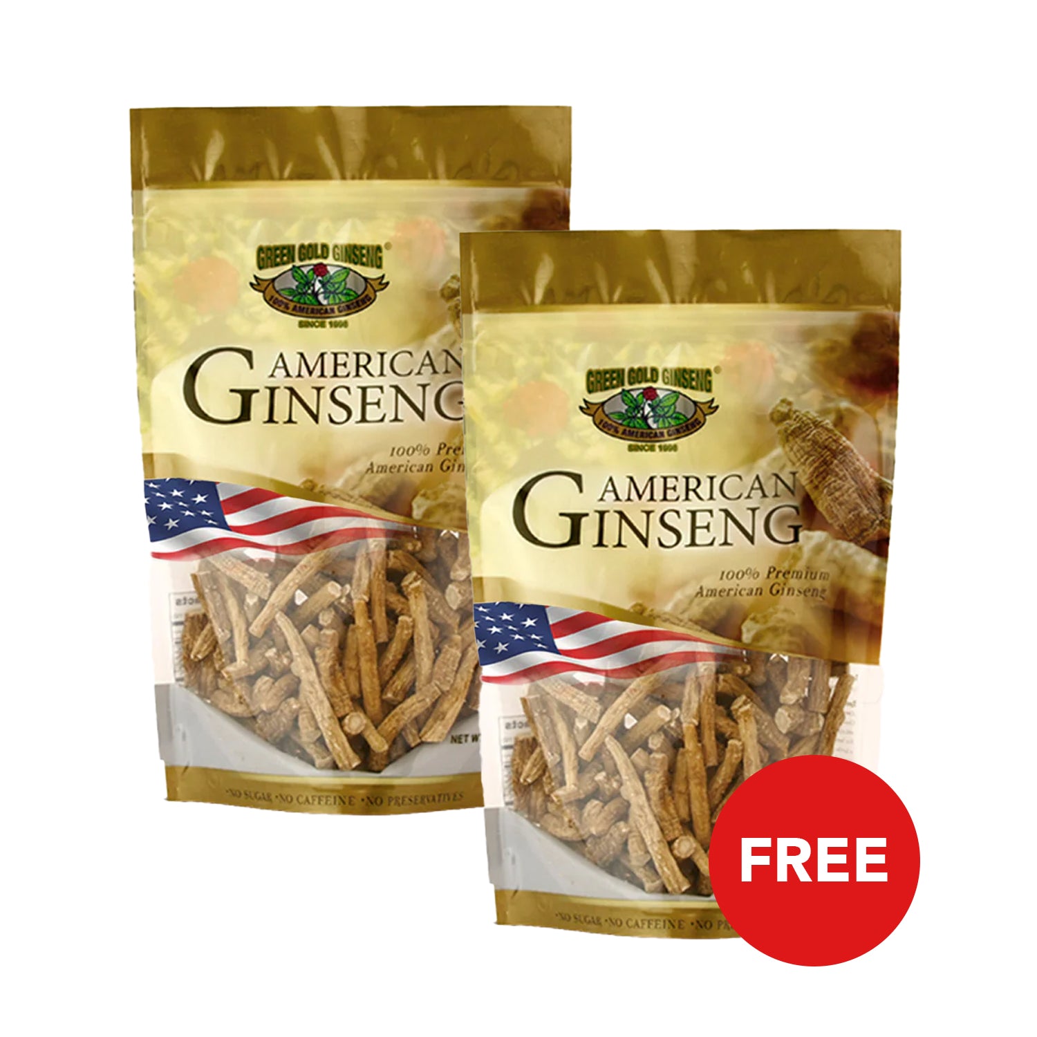 American Ginseng Prong Medium 8oz bag ( Buy 1 Get I FREE)