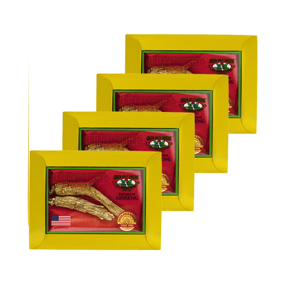 Ungraded American Ginseng Twin Roots Gift Box 1.92oz x 4 boxes bundle