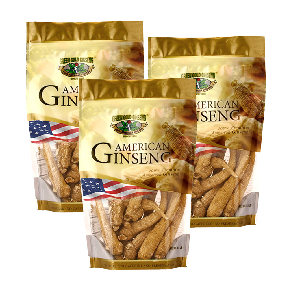 Ungraded American Ginseng Root Large 8oz bagx3