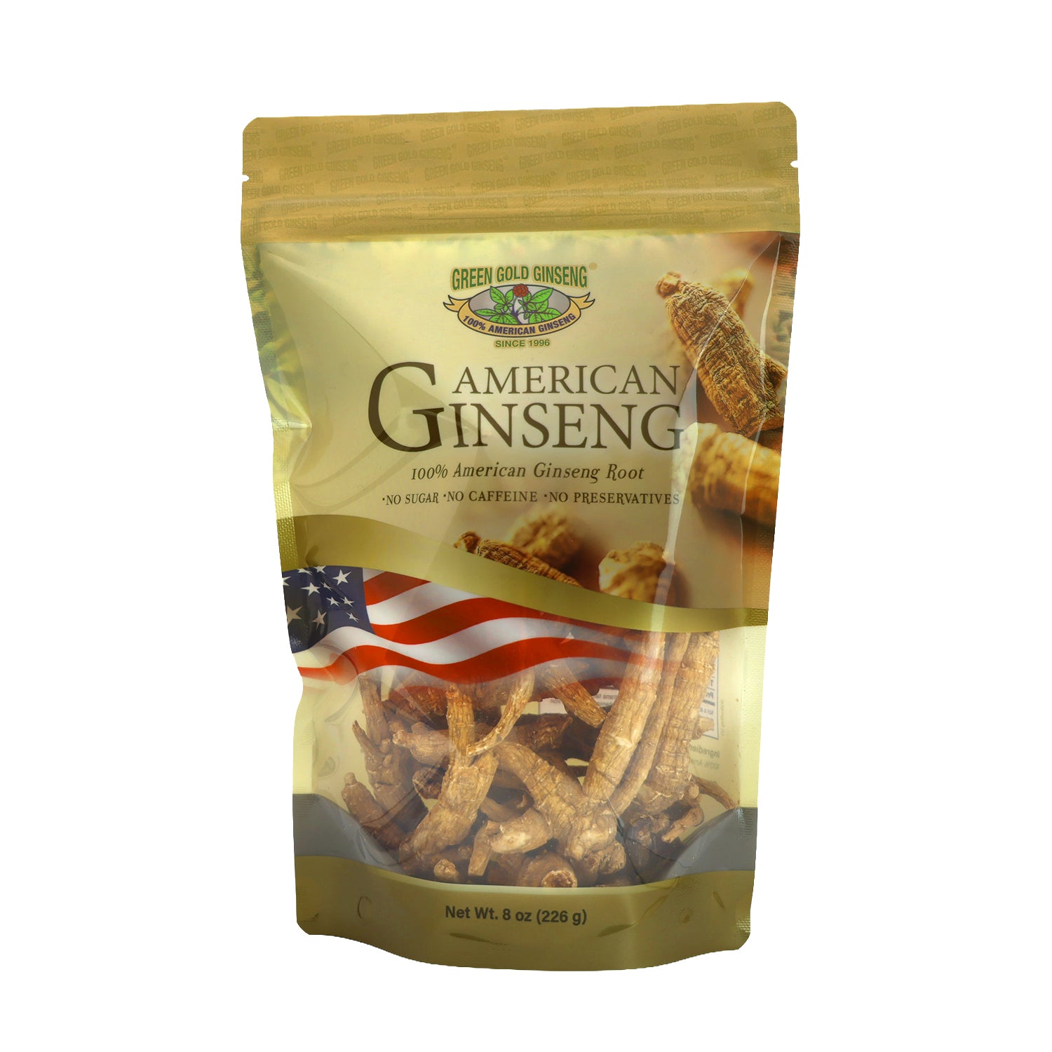Bolsa de 8 oz de raíz mediana de ginseng americano sin clasificar