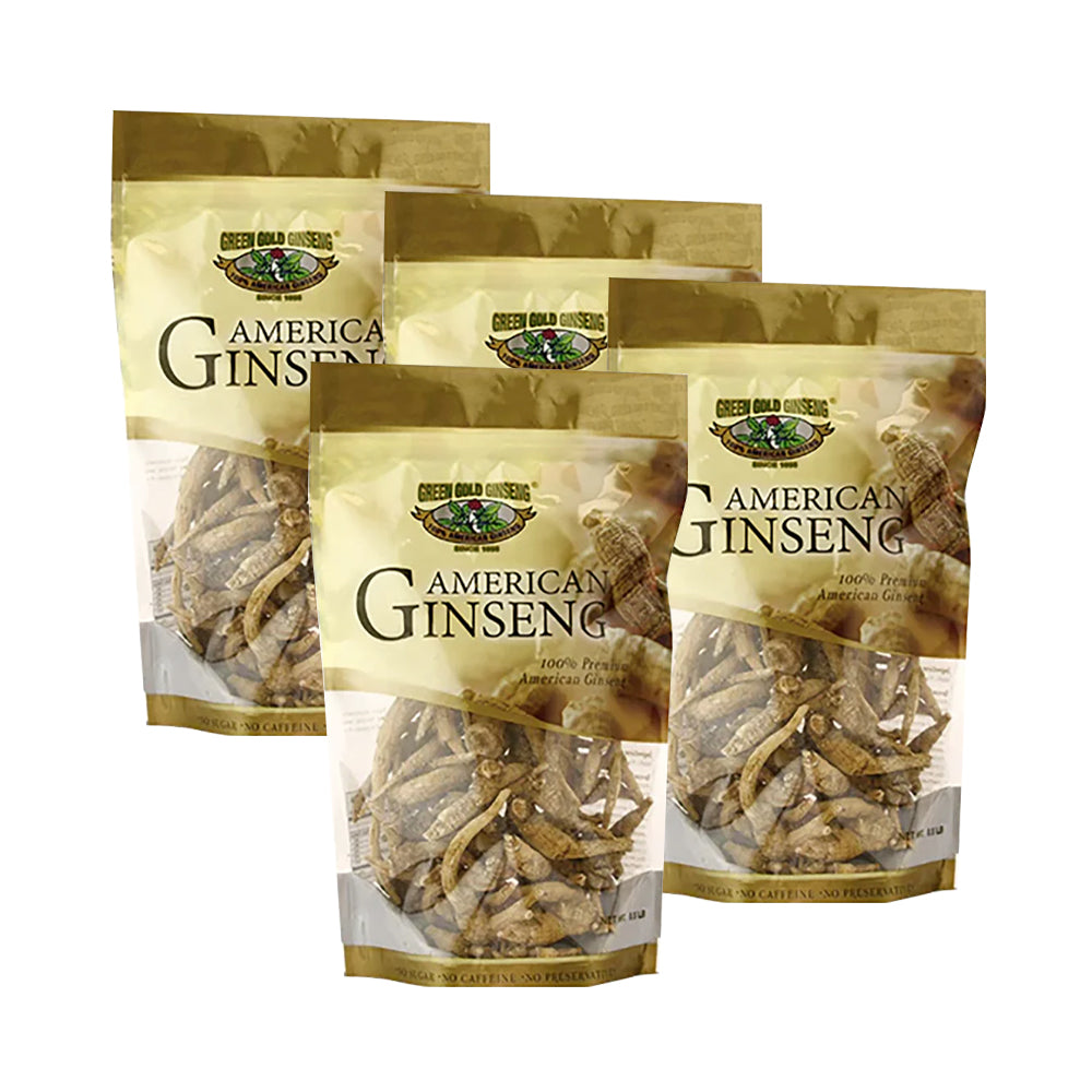 Ungraded American Ginseng Root Dragon Claw 8 oz Bag x 4