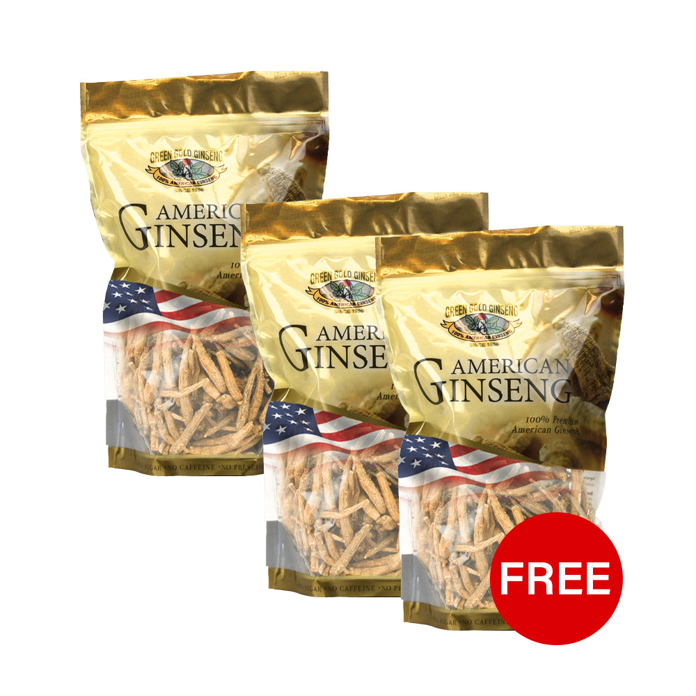 Ungraded American Ginseng Root Small # 1 8oz bag (Buy 1 Get 2FREE)