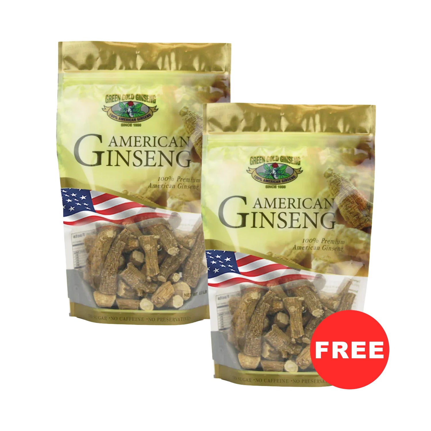American Ginseng Prong Giant 8oz bag (Buy 1 Get 1 FREE)