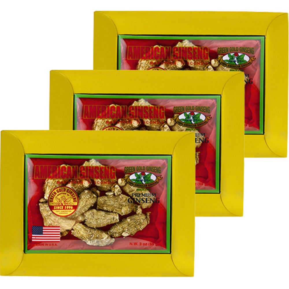 Ginseng Americano Corto Jumbo 3oz x 3