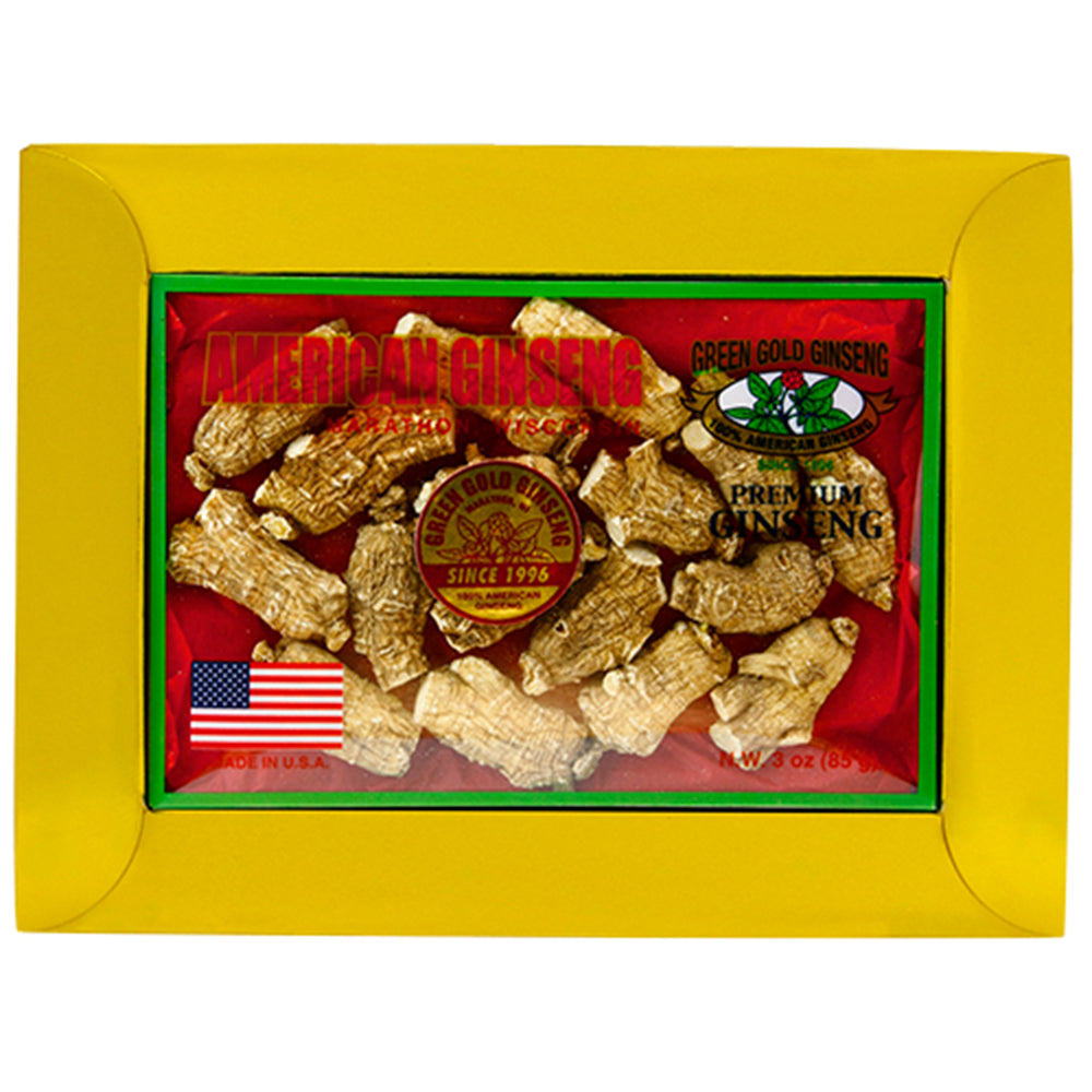 Caja grande de 3oz de ginseng americano corto
