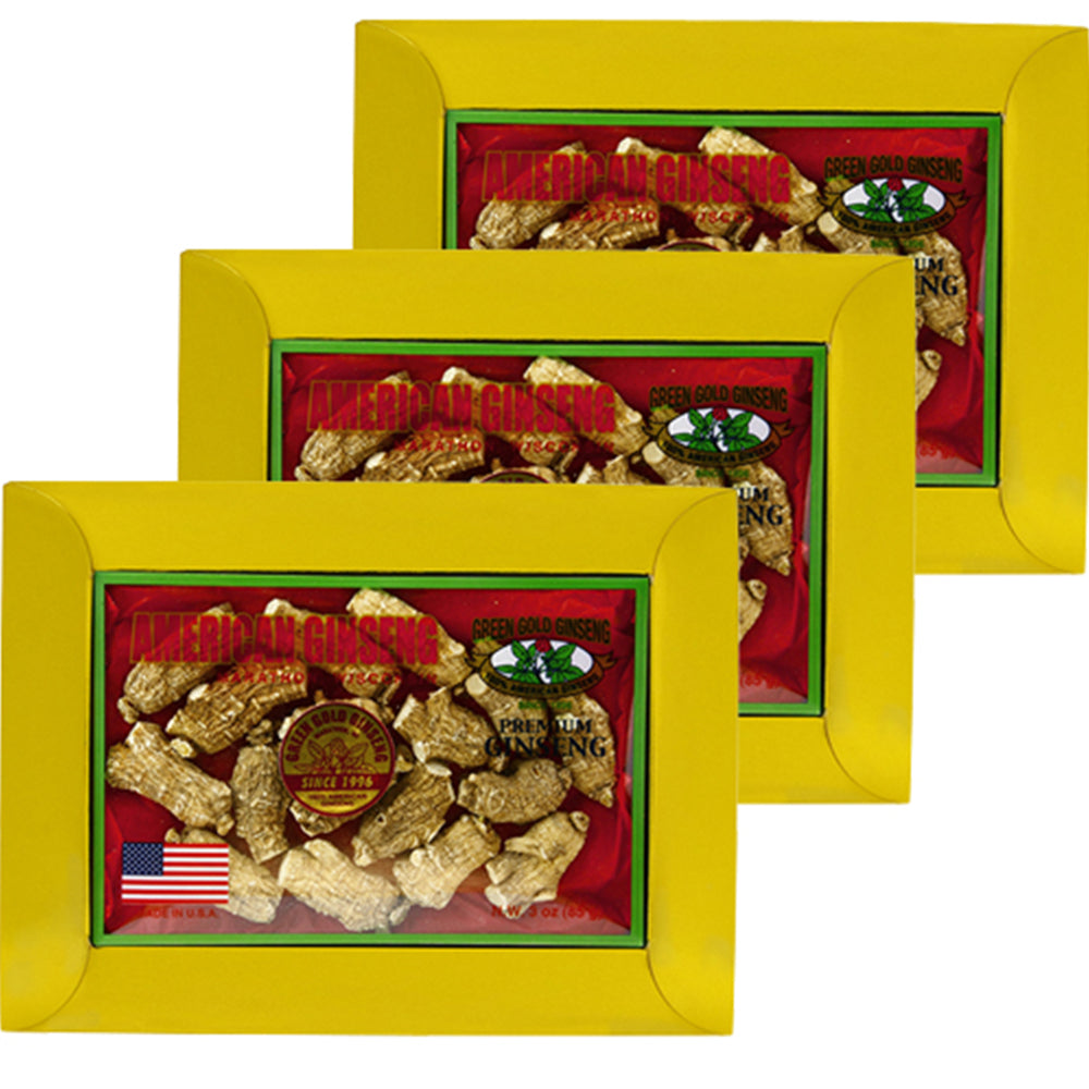 Ginseng Americano Corto Grande 3oz x 3