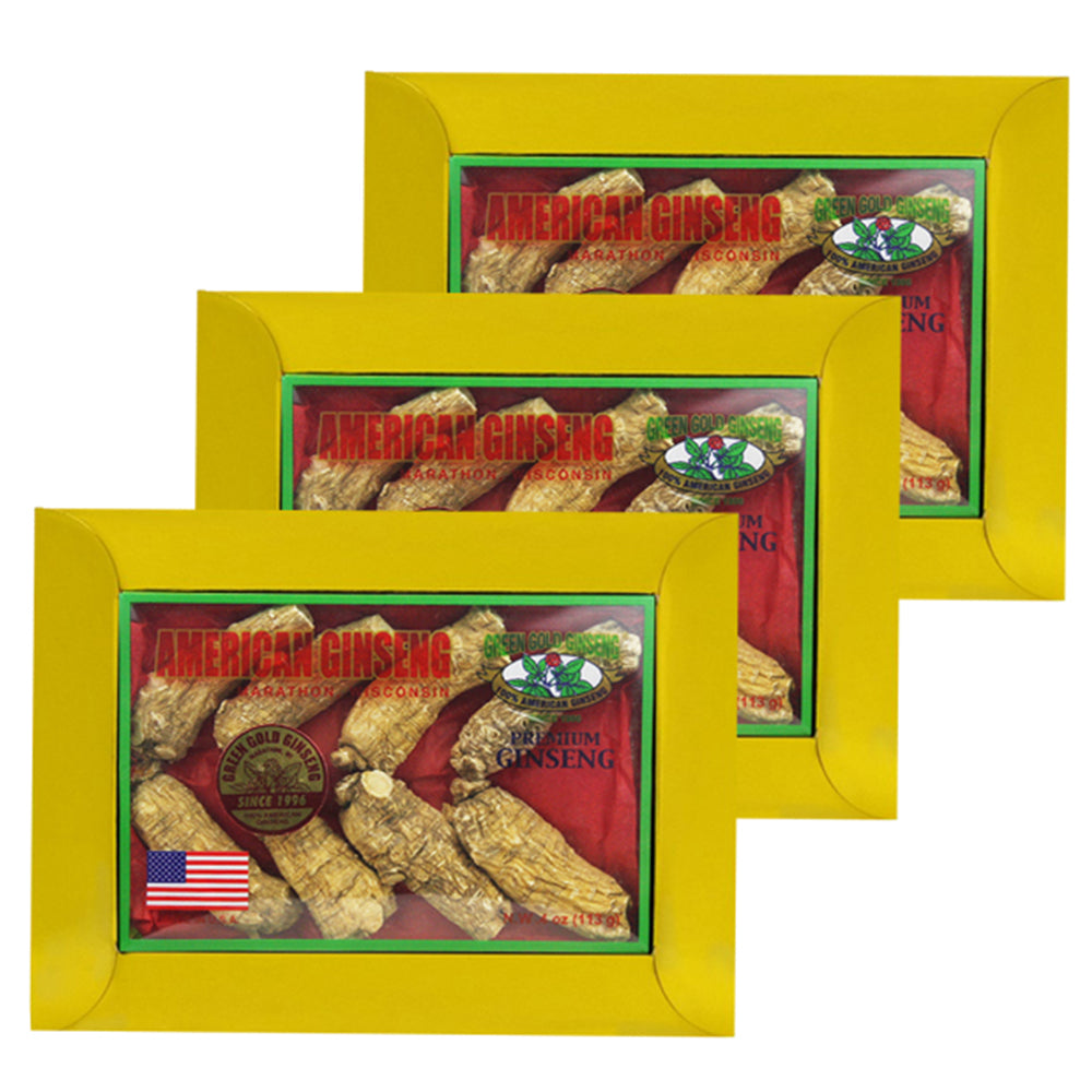 Ginseng Americano Medio Corto Gigante 4oz x 3