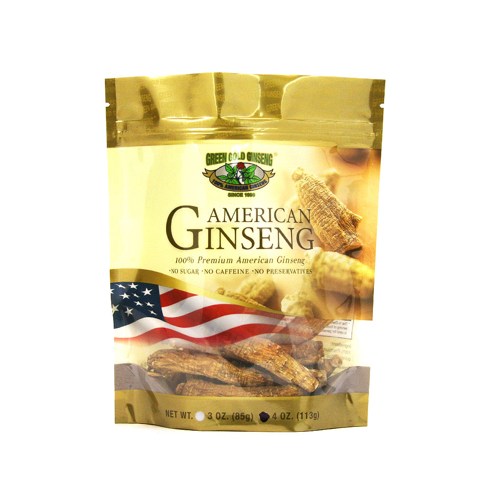 Bolsa larga extra grande de ginseng americano de 4 oz
