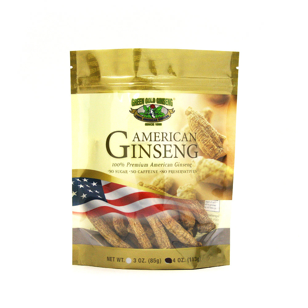 Ginseng Americano Largo Ginseng Americano Mediano Pequeño Bolsa de 4oz