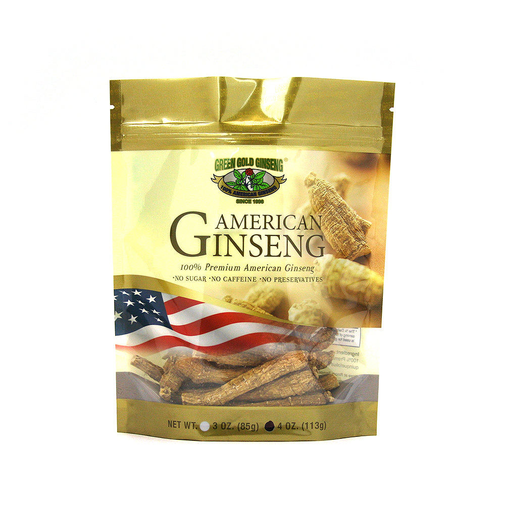 Bolsa pequeña de 4 oz de ginseng americano largo