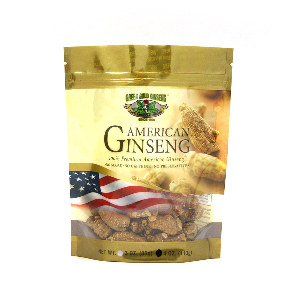 Bolsa corta de ginseng americano mediano de 4 oz