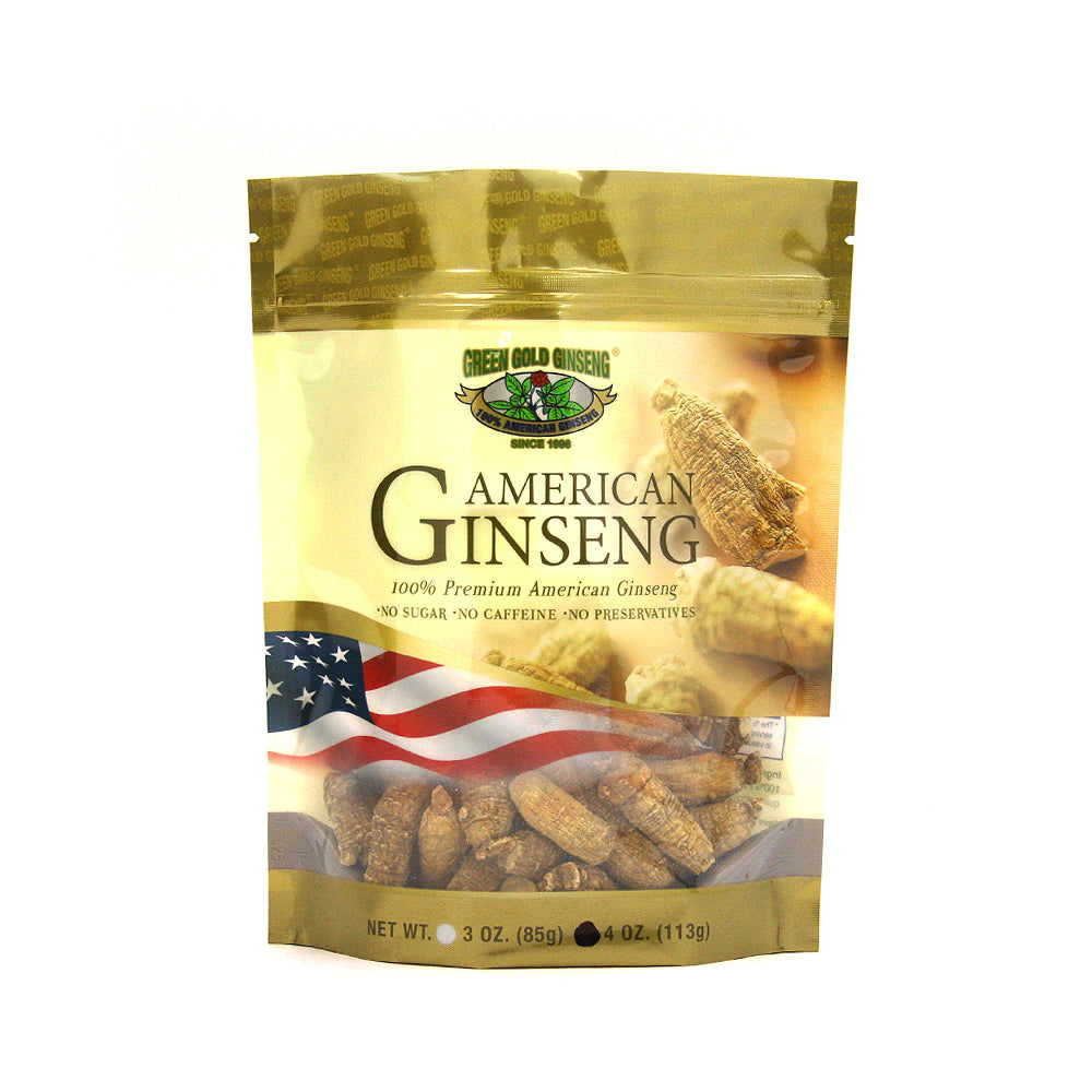 Bolsa corta de 4 oz de ginseng americano mediano pequeño