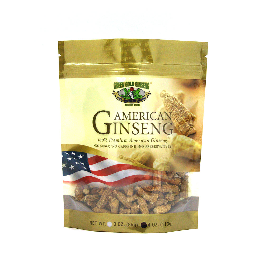 Bolsa corta de 4 oz de ginseng americano extra extra pequeño